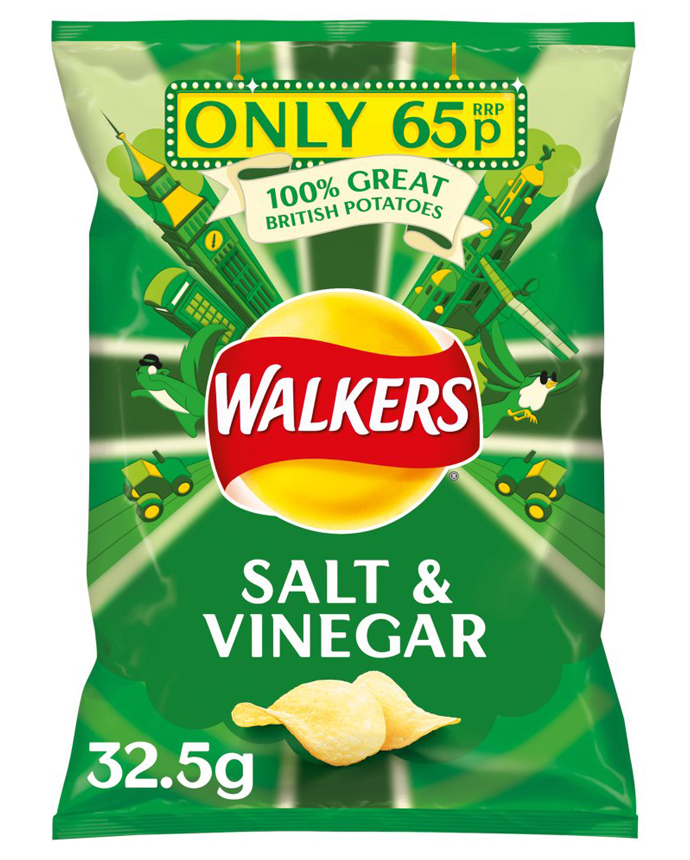 Walkers Chips Salt & Vinegar Crisps 32.5g