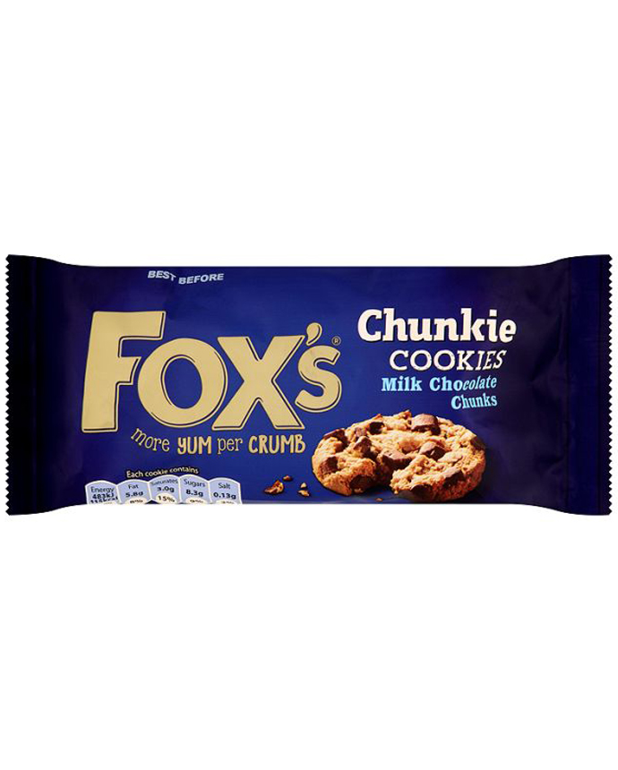 Fox's Chunkie Cookies Milk Chocolate Chunks 180 Grams