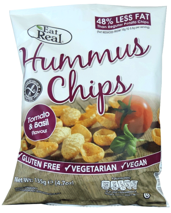 Eat Real Hummus Chips Tomato & Basil Flavour