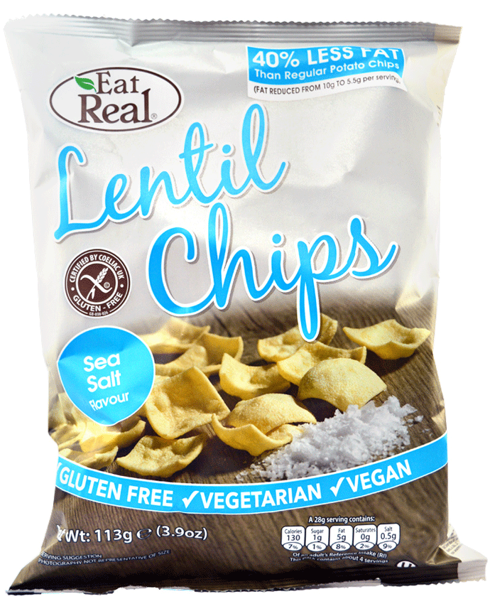 Eat Real Lentil Chips Sea Salt