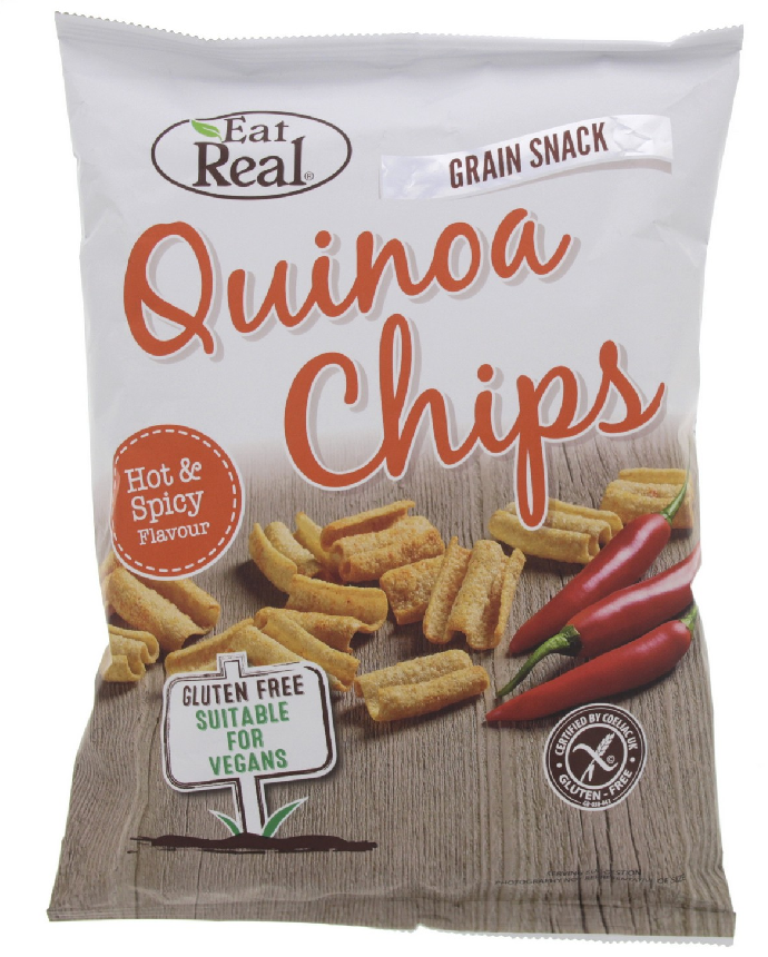 Eat Real Quinoa Chips Hot & Spicy Flavor Grain Snack