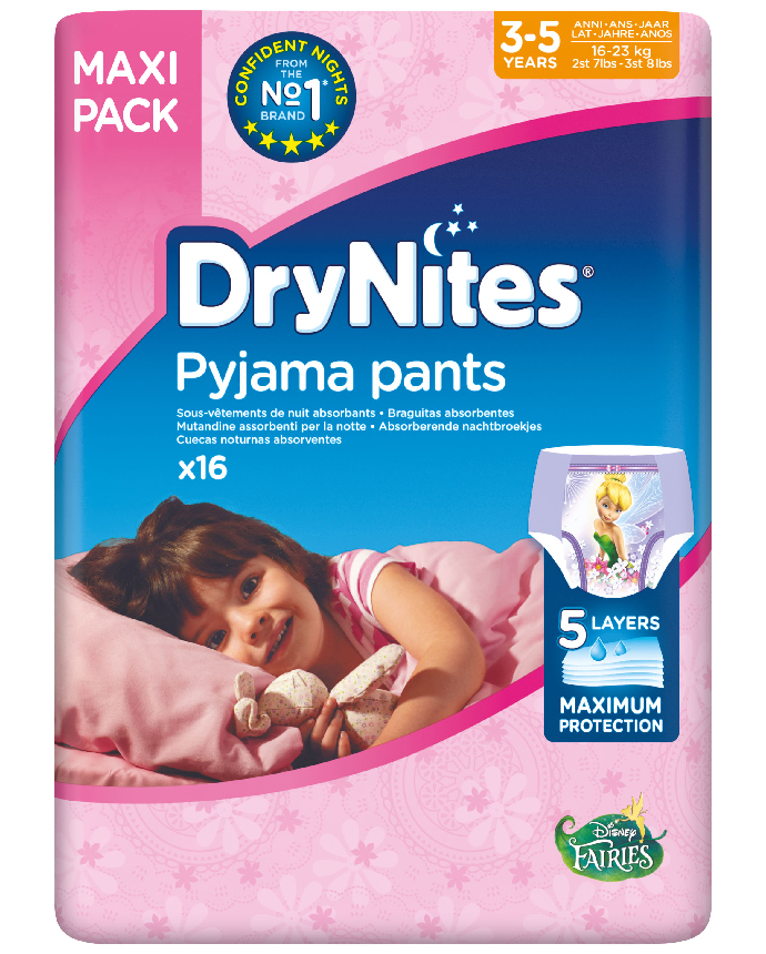 DryNites Pyjama Pants Maxi Pack 3-5 Years | 16-23 Kg | 16 Pieces