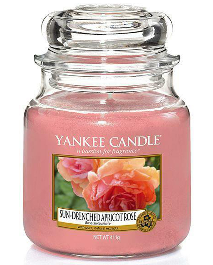 Yankee Candle Sun Drenched Apricot Rose Classic Medium Jar 411g