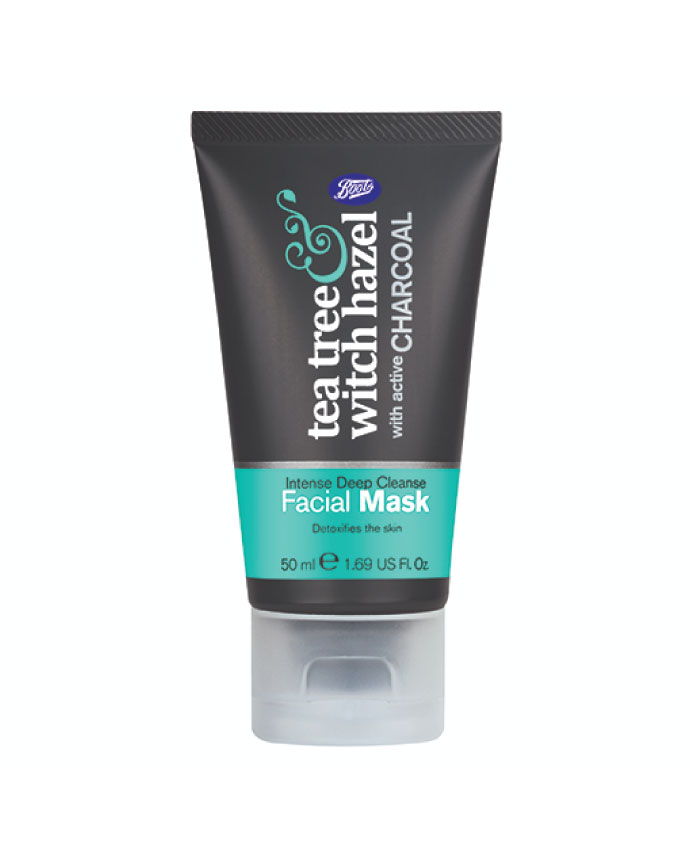 Boots Tea Tree & Witch Hazel with Active Charcoal Intense Deep Cleanser Facial Mask 50ml
