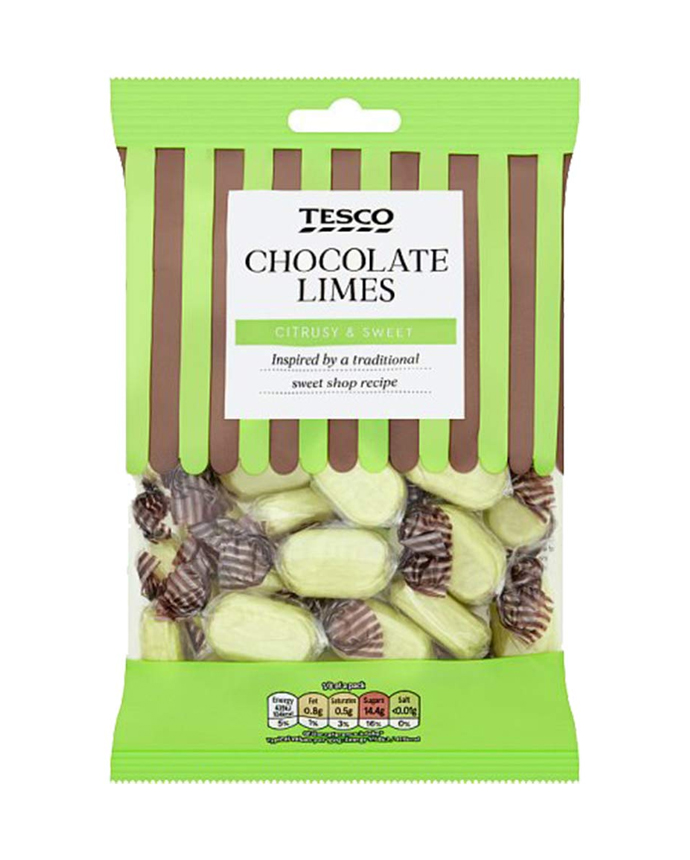Tesco Sweet Shop Chocolate Limes 200 Grams