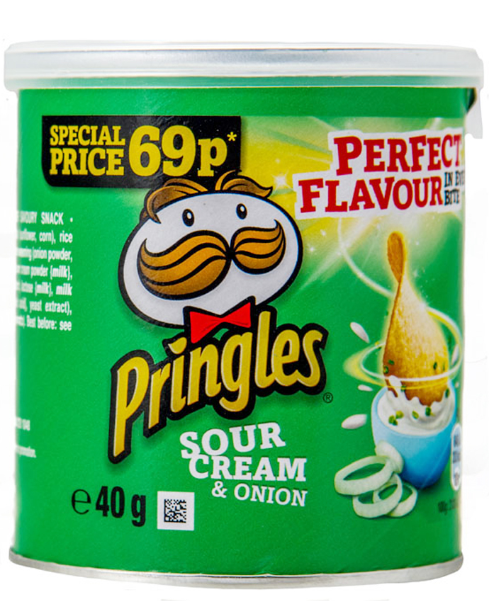 Pringles Sour Cream & Onion Potato Chips 40g