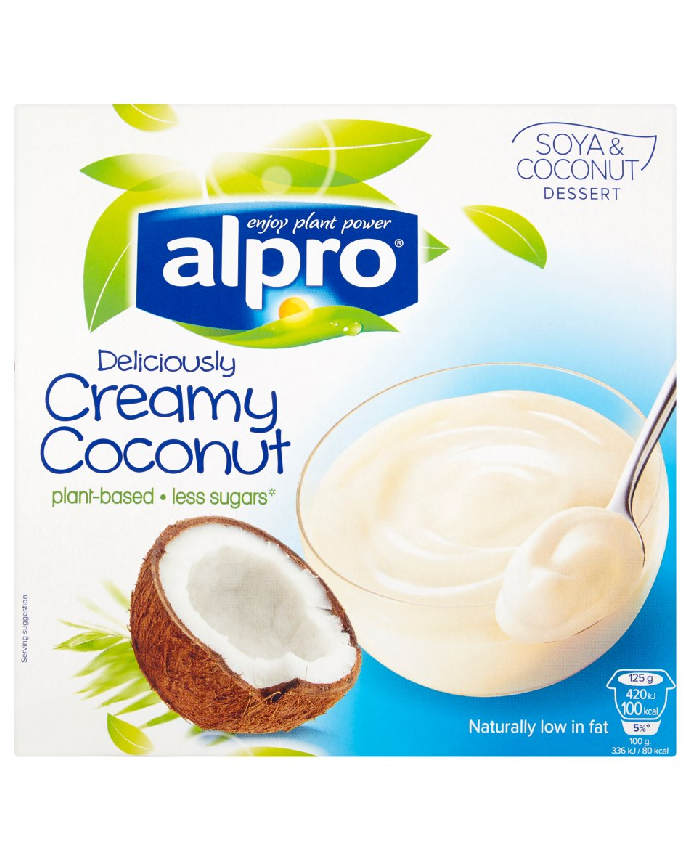 Alpro Creamy Coconut Soya & Coconut Dessert 4 x 125g