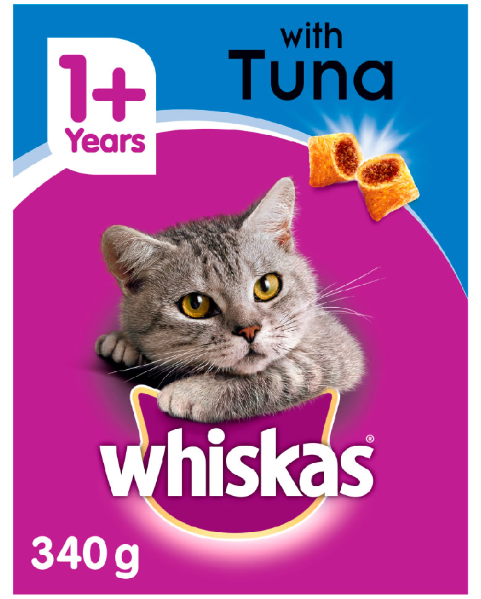 Whiskas Cat Food with Tuna 1+ Years 340 Grams