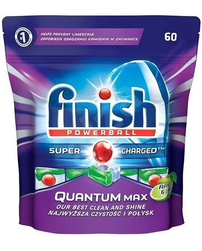 Finish Quantum Max Dishwasher Tablets Apple & Lime Blast 60 Tablets