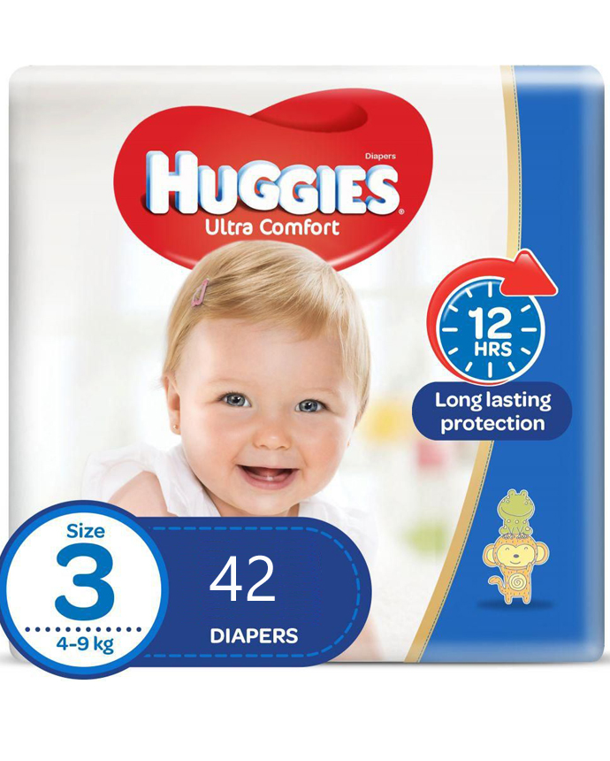 Huggies Ultra Comfort Diapers Size - 3 42/ct 
