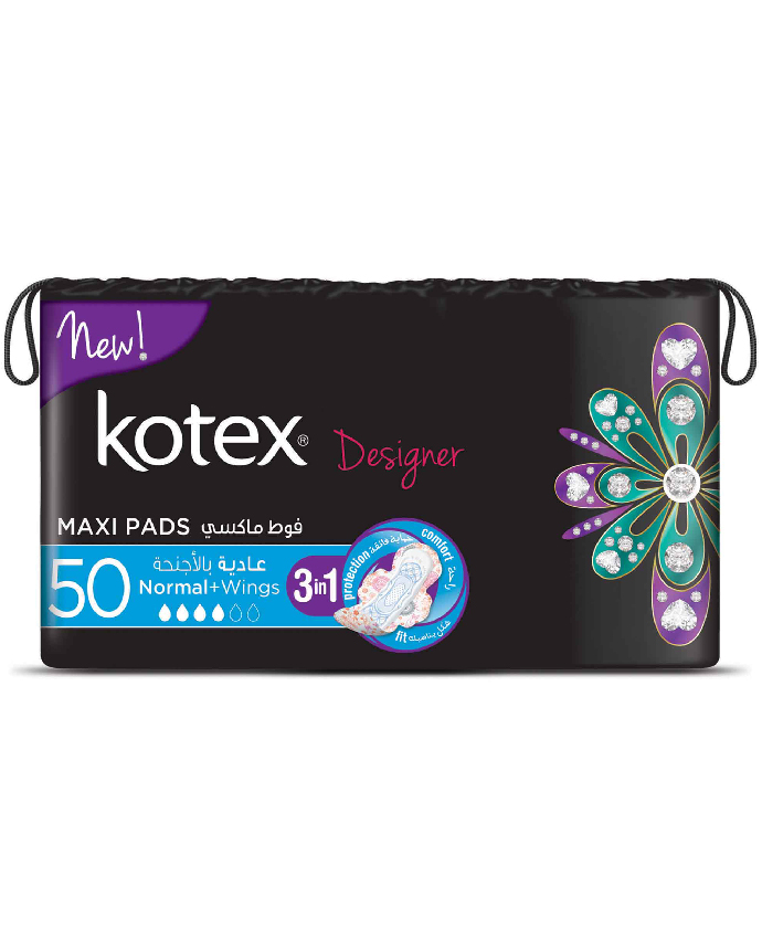 Kotex Designer Maxi Pads Normal with Wings