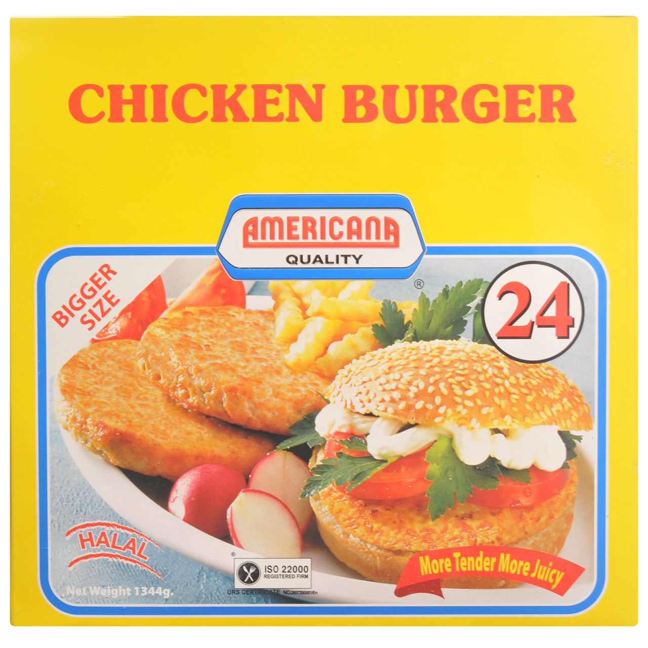 American Garden Americana Chicken Burger Unbreaded