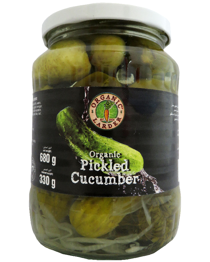 Organic Larder Organic Pickled Cucumber 680 Grams