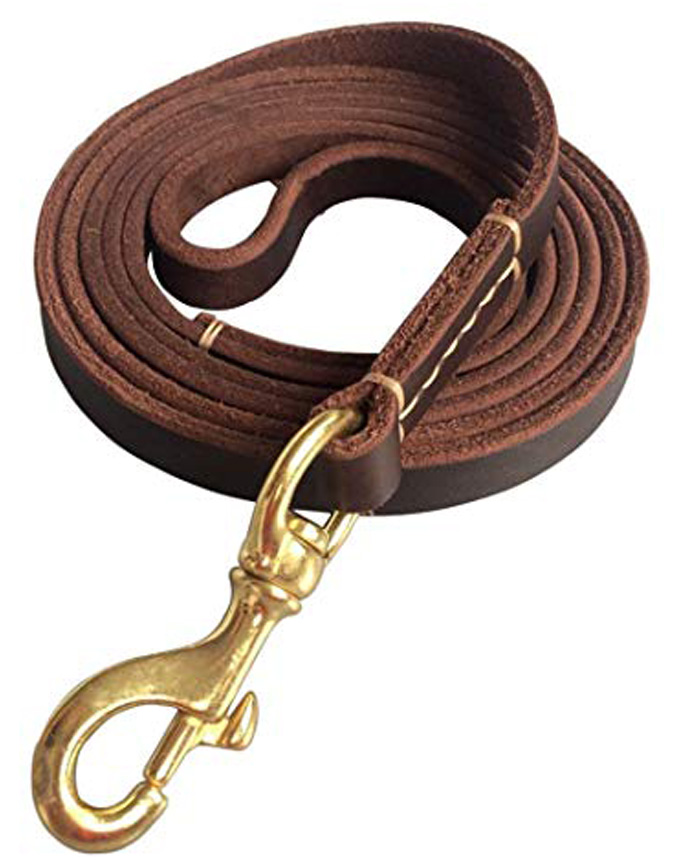 Dog Leather Leash 8 Feet