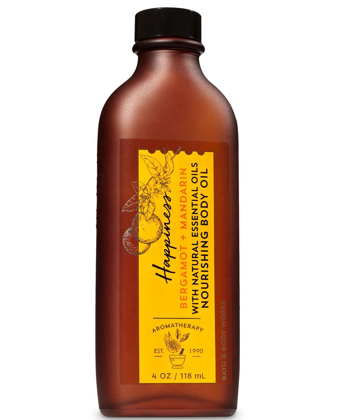 Bath Body Works Happiness Bergamot Mandarin Massage Oil 118ml