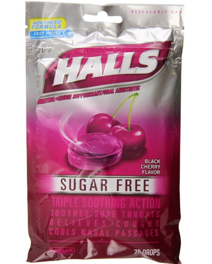 Halls Sugar Free Black Cherry Flavor Candy