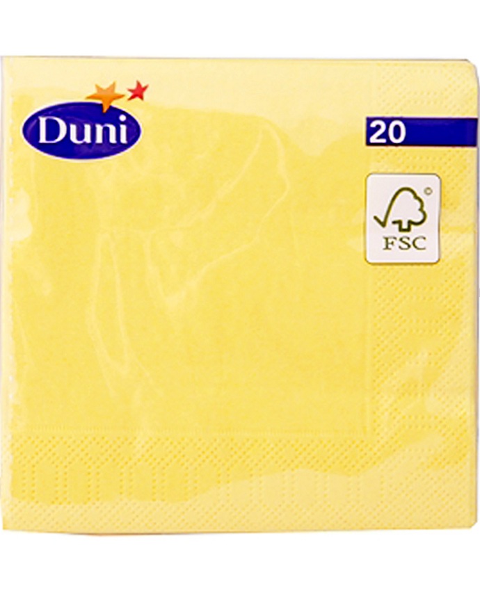 Duni Napkins Brilliant Yellow 24x24cm