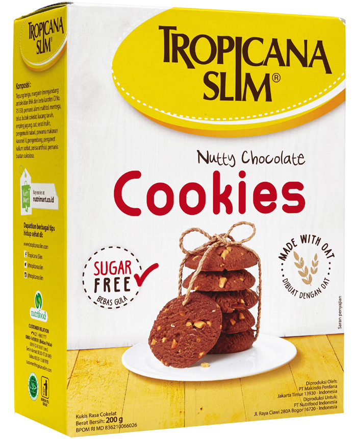 Tropicana Slim Sugar Free  Nutty Chocolate Cookies