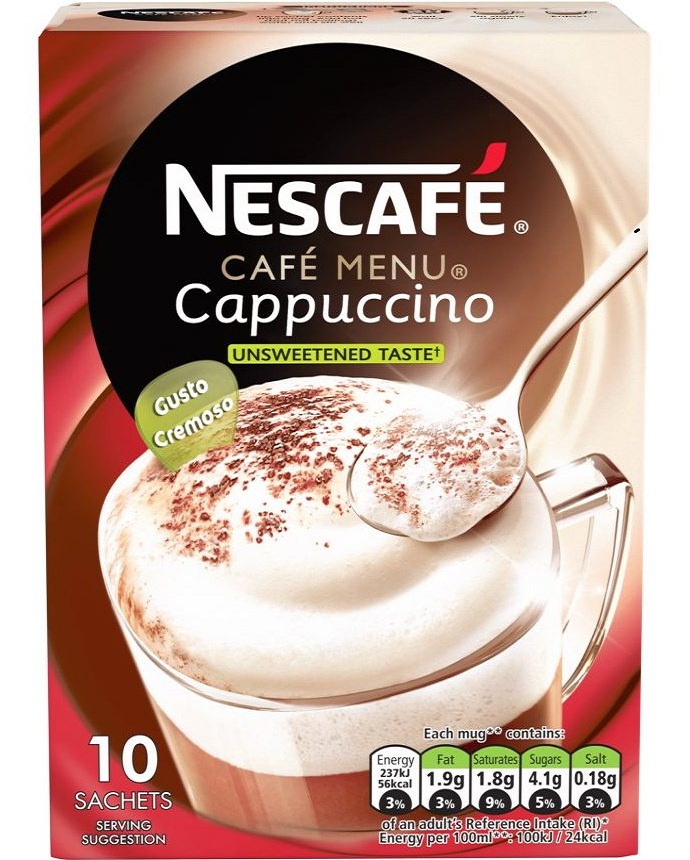 Nescafe Cappuccino Unsweetened Taste Coffee 