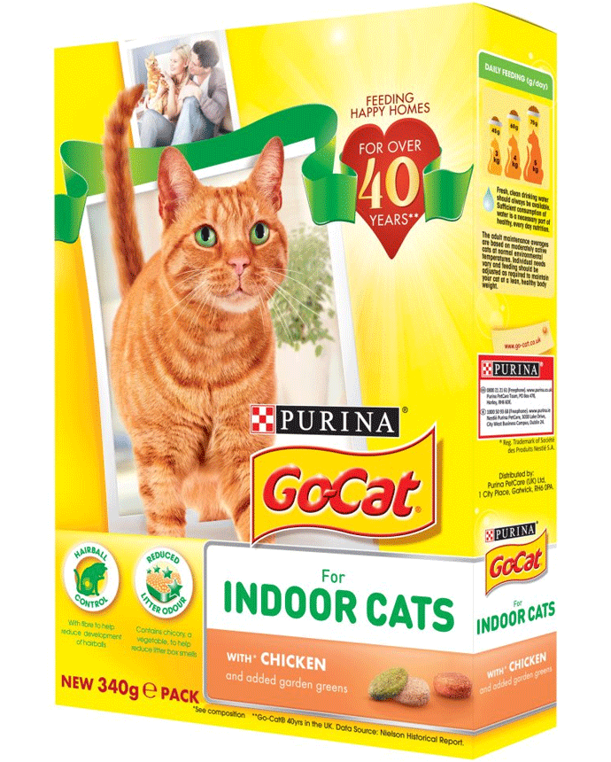 Purina GoCat with Chicken and added Garden Greens for Indoor Cats