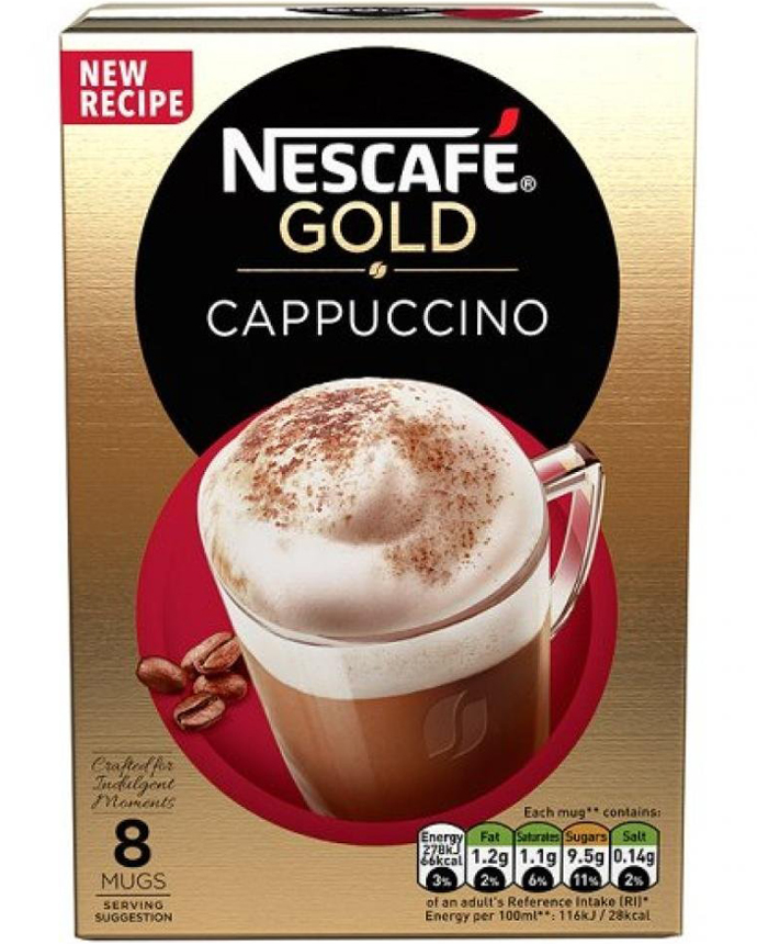 Nescafe Gold Cappuccino 8 Mugs Coffee