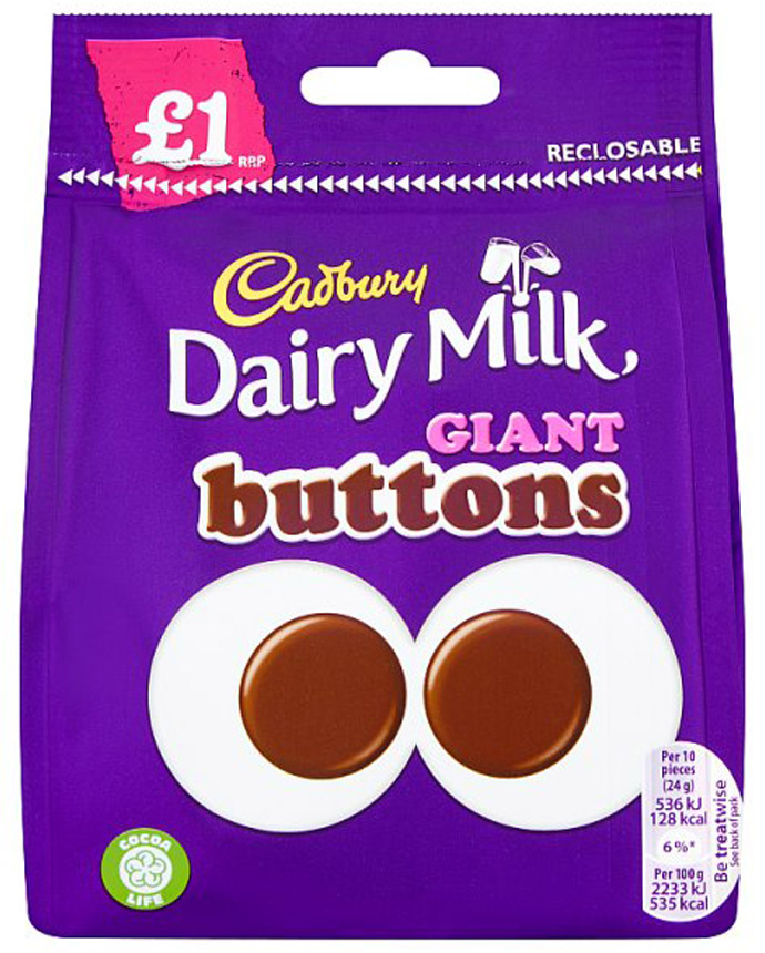 Cadbury Dairy Milk Giant Buttons Bag 95g