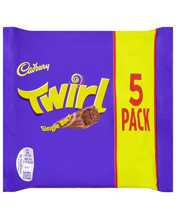 Cadbury Twirl Bar 5 Pack 107.5g