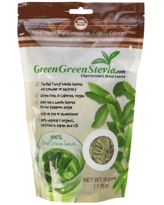 Green Green Stevia Unprocessed Dried Leaves 50g