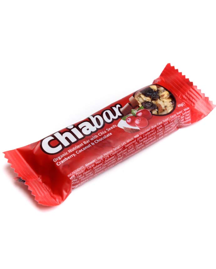 Chia Bia chia Seed Cranberry & Coconut Organic Nutrient Bar