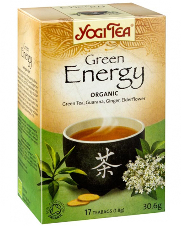 Yogi Tea Green Energy Organic Green Tea Guarana Ginger Elderflower