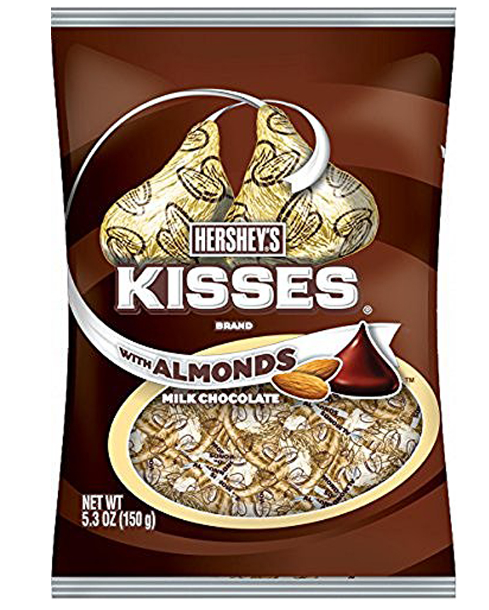 Hersheys Chocolate Kisses Milk With Almond Bag