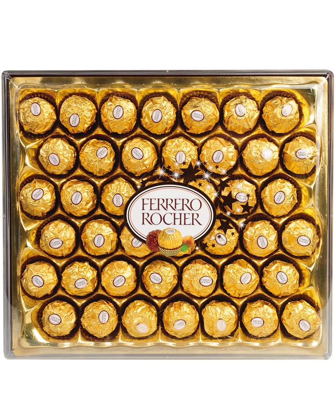 Ferrero Rocher Hazelnut Milk Chocolate Box - 42 Pieces