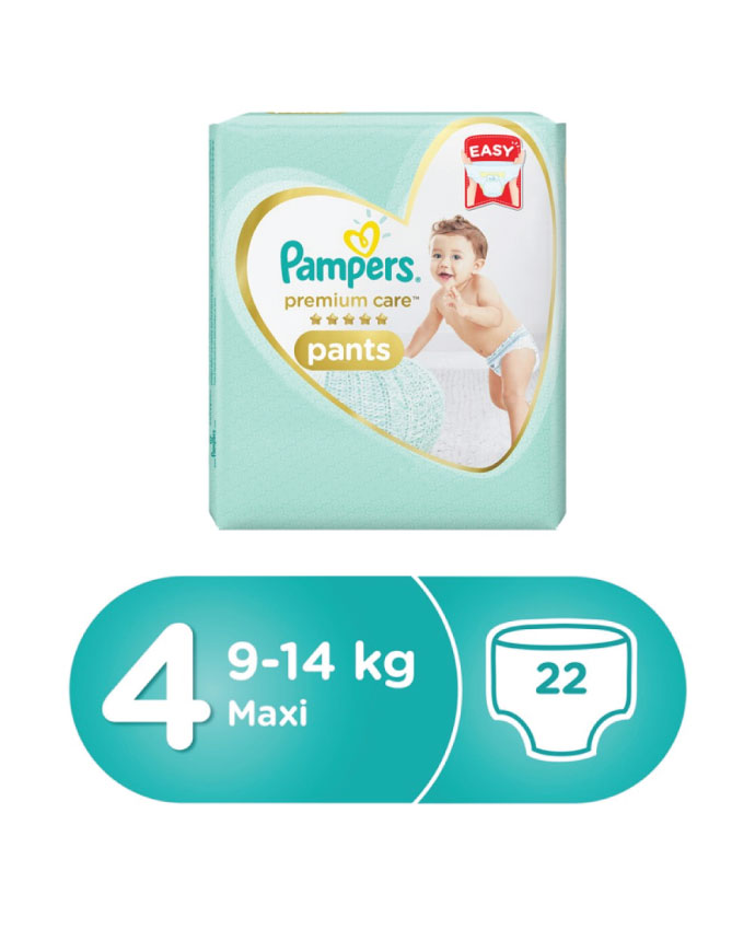 Pampers Premium Care Pants Diapers Size 4 Maxi 9-14 kg Carry Pack