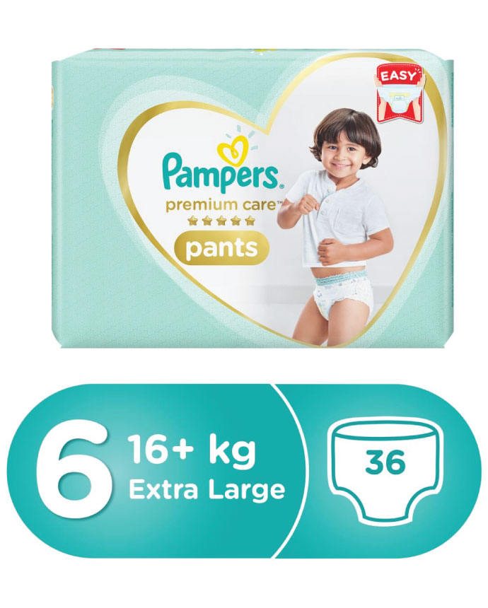 Pampers Premium Care Pants Diapers Size 6 Extra Large >16kg Jumbo Pack