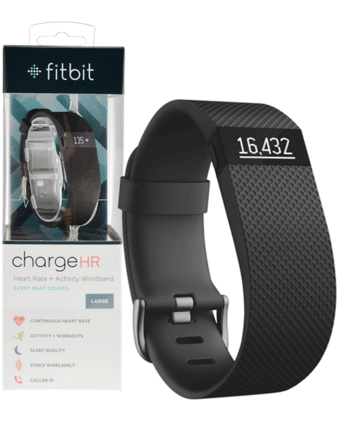 Fitbit Charge HR Wireless Activity Wristband Large - Black