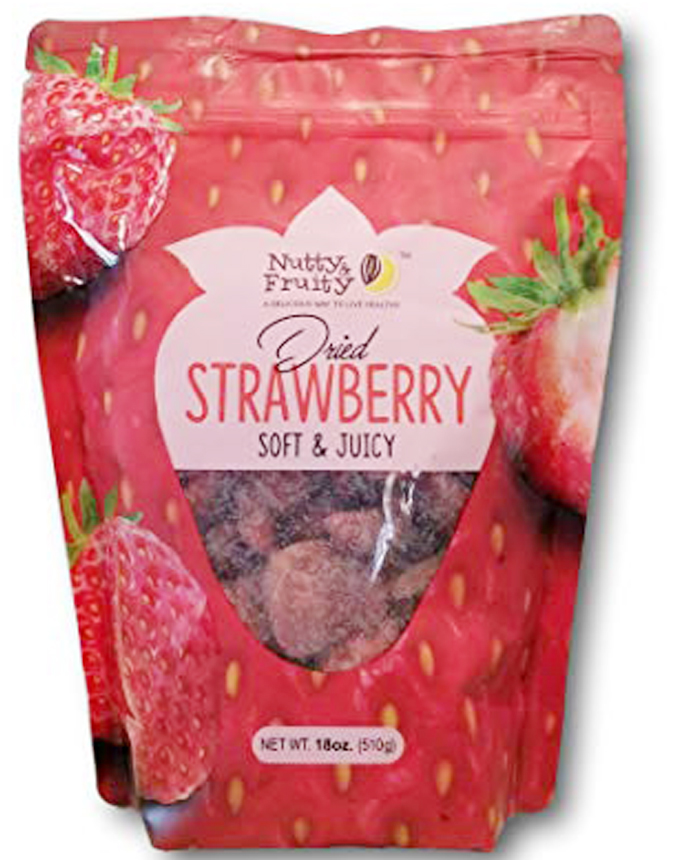 Nutty & Fruity Dried Strawberry Soft and Juicy 500g