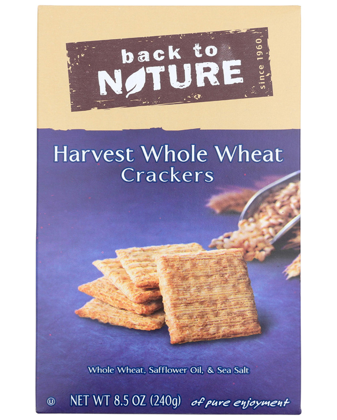 Back to Nature Harvest Whole Wheat Crackers 241g 	