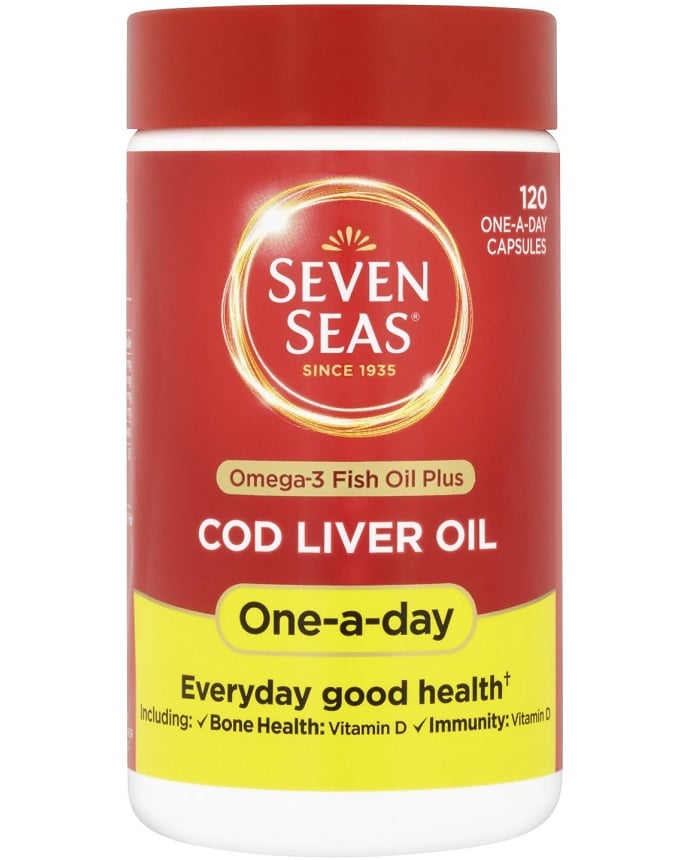 Seven Seas Simply Timeless Marine Oil with Cod Liver Oil Capsules - One a Day