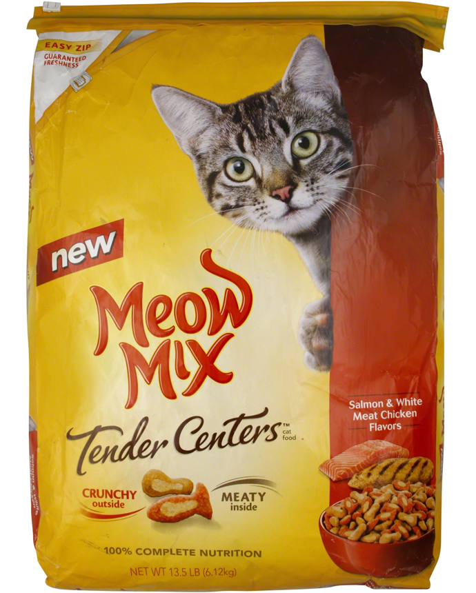 Meow Mix Tender Centers Salmon & White Meat Chicken Flavors Cat Food