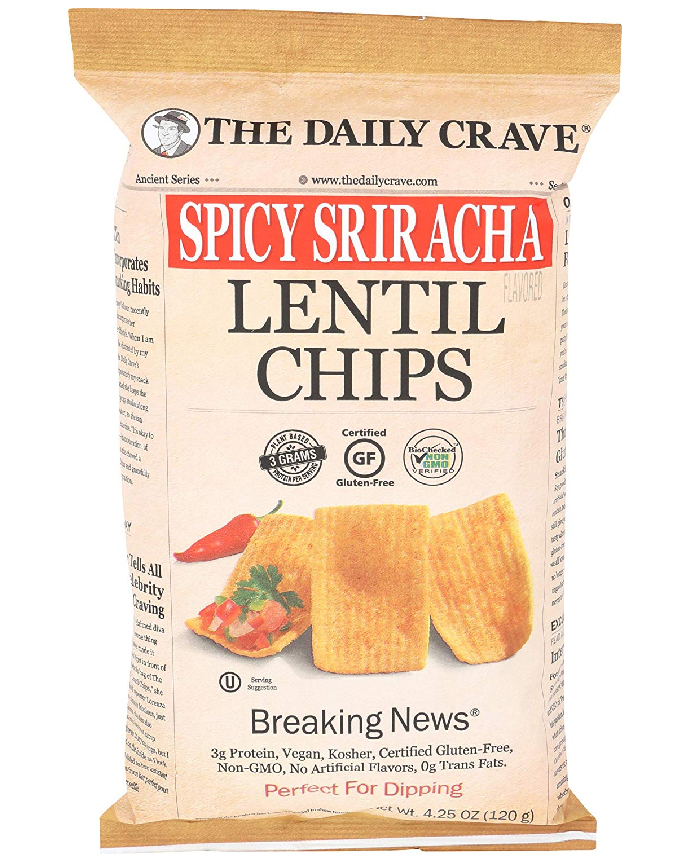 The Daily Crave Spicy Sriracha Lentil Chips 120 Grams