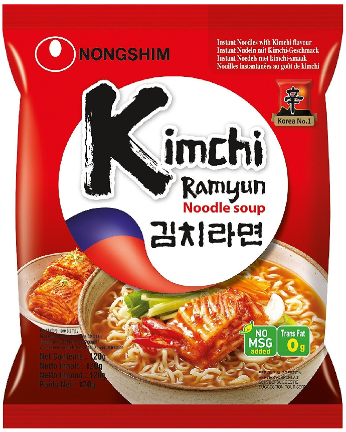 Nongshim Kimchi Ramyun Noodle Soup 120 Grams