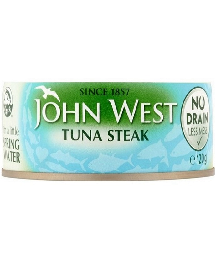 John West No Drain Tuna Steak in Springwater