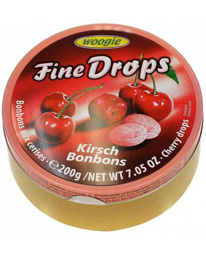 Woogie Fine Drops Cherry Candy 200g 