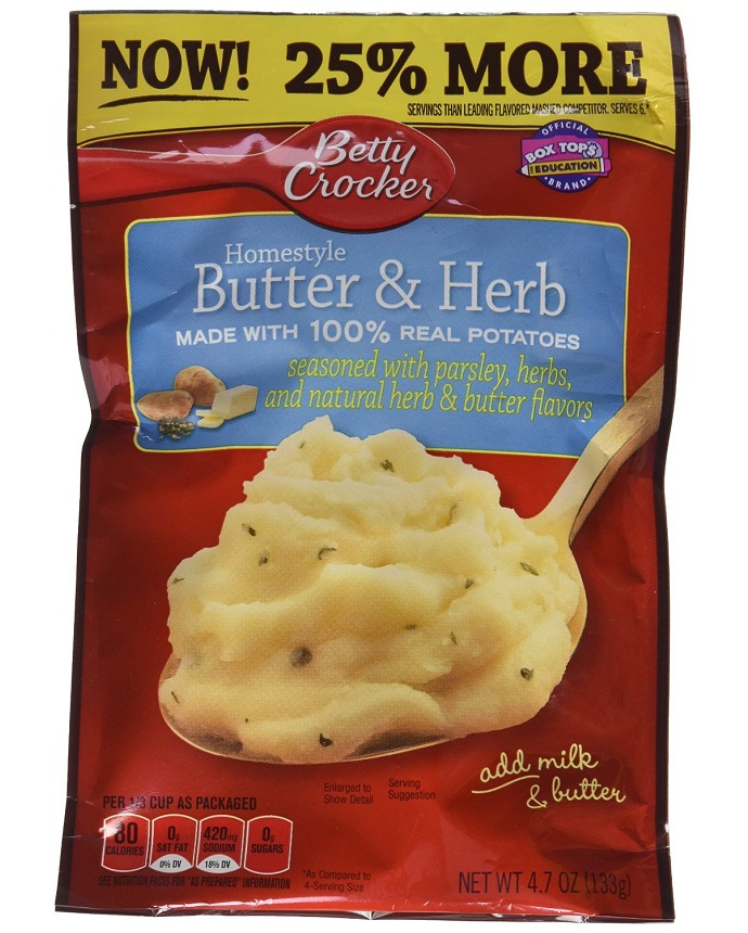 Betty Crocker Mashed Potatoes Butter & Herb 