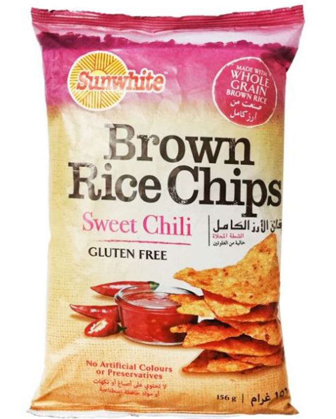 Sunwhite Brown Rice Chips Sweet Chili 156g