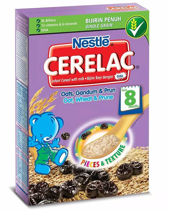 Nestlé Cerelac Oats Wheat & Prunes Infant Cereal With Milk From 8 Months