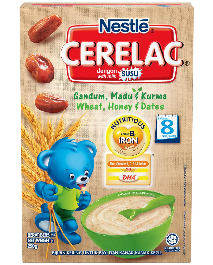 Nestle Cerelac Wheat, Honey & Dates 250 Grams