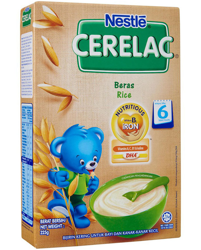 Nestle Cerelac Beras Rice 225 Grams