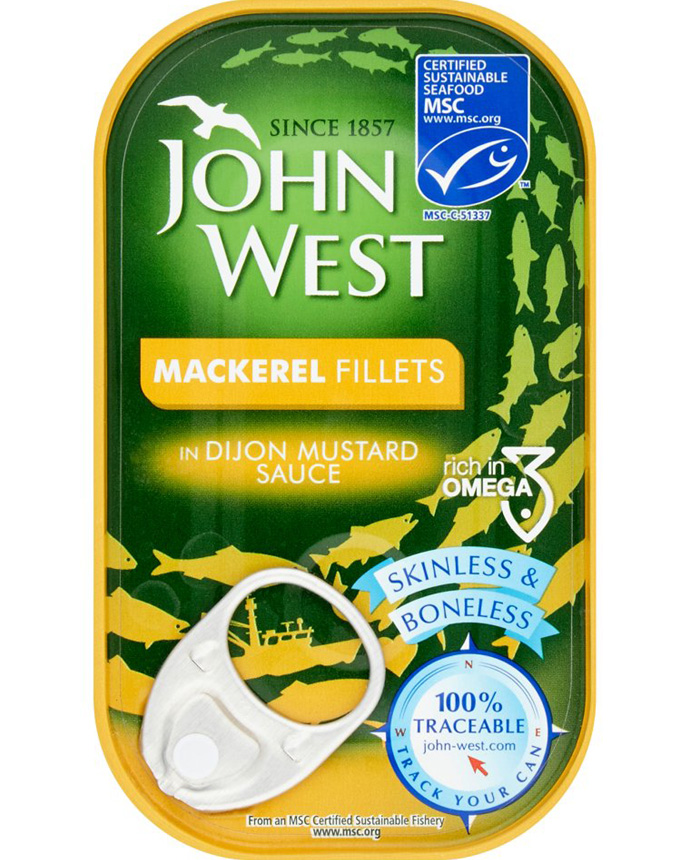 John West Mackerel Fillets In Dijon Mustard Sauce