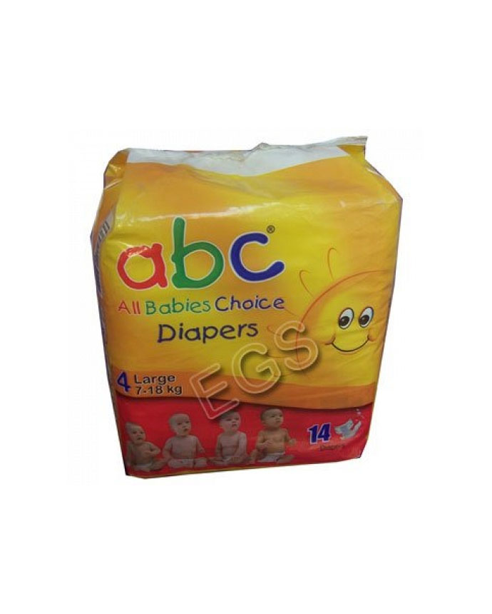 ABC Diapper Regular Large Size.4 14 Pcs